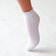 детские однотонные носки с цветной резинкой K-L004